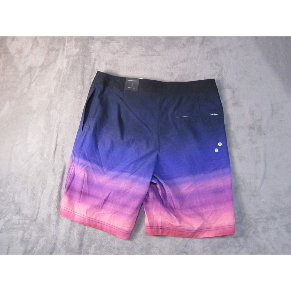 American Eagle Mens Ombre Sunset Boardshorts Blue Pink Swim‎ Trunks Size M NEW